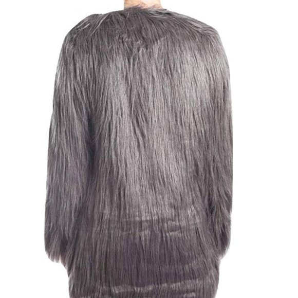 UNREAL FUR Women's Wanderlust Faux Fur Coat Slate - Picture 2 of 8